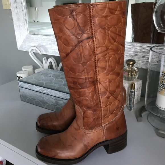 RARE FRYE X COACH LIMITED EDITION CAMPUS BOOTS 6 - Picture 2 of 8